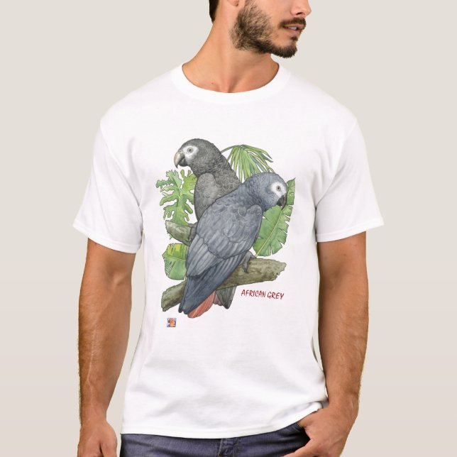 Tropische afrikanische Grau T-Shirt (Vorderseite)