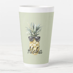 Tropische Aloha-Ananas mit Sonnenbrille Milchtasse