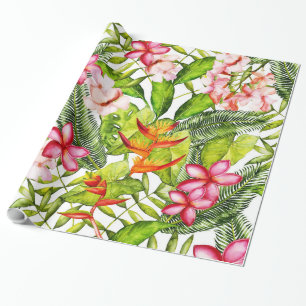 Tropische Aloha Exotic Dschungel-Blume Geschenkpapier