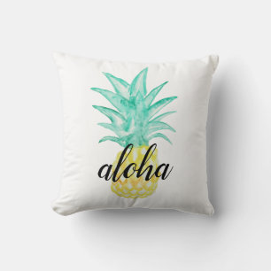Tropische Ananas Aquarellmalerei Kissen