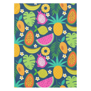 Tropische Ananas Banane Wassermelone Früchte Tischdecke