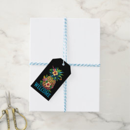 Tropische Ananas - Begrüßung Geschenkanhänger