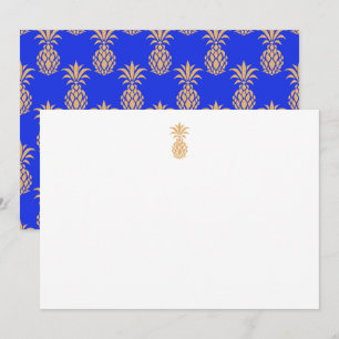 Tropische Ananas Cobalt Blue Danke Karte