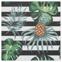 Tropische Ananas des Aquarells mit schwarzen