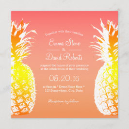 Tropische Ananas Elegante Hochzeiten Einladung
