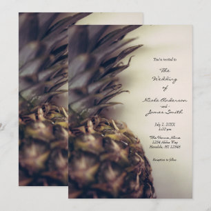 Tropische Ananas Elegante Insel-Strandhochzeit Einladung