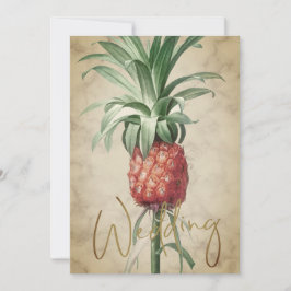 Tropische Ananas Elegante Moderne Goldene Hochzeit Einladung