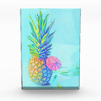 Tropische Ananas Fotoblock