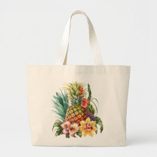 Tropische Ananas Frucht Jumbo Stoffbeutel