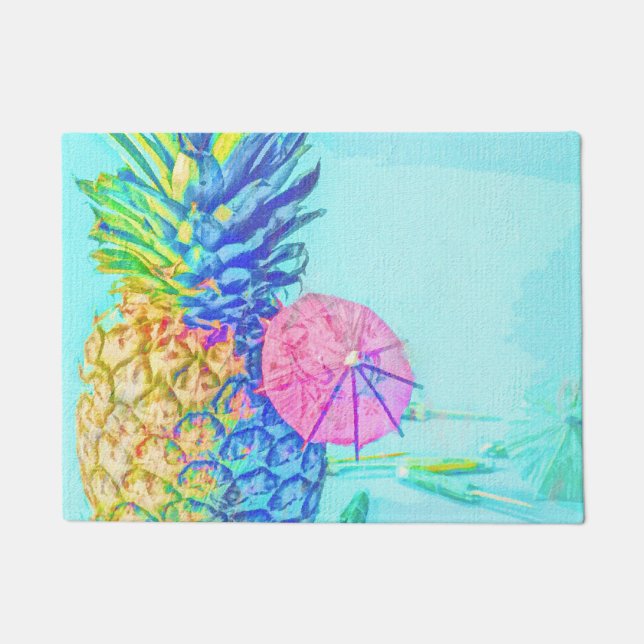 Tropische Ananas Fußmatte (Vorderseite)