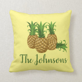 Tropische Ananas Gelbe Wohngestaltung Kissen Custo