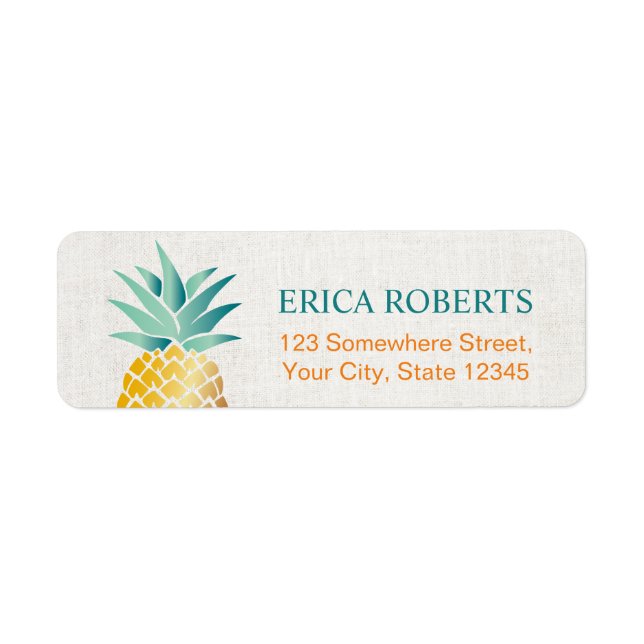 Tropische Ananas Hawaiian Classy Linen (Vorne)