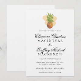 Tropische Ananas-Hochzeit Einladung