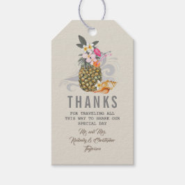 Tropische Ananas-Hochzeit Geschenkanhänger