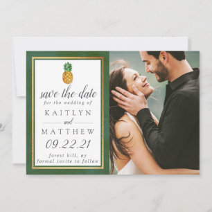 Tropische Ananas Hochzeit rettet das Datum Save The Date