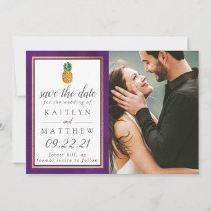 Tropische Ananas Hochzeit rettet das Datum Save The Date