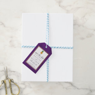 Tropische Ananas Hochzeit speichern das Datum Gesc Geschenkanhänger