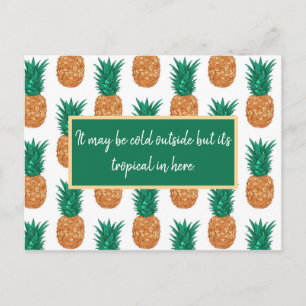 Tropische Ananas, individuelles Party laden ein Postkarte
