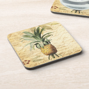 Tropische Ananas Kunst Getränkeuntersetzer