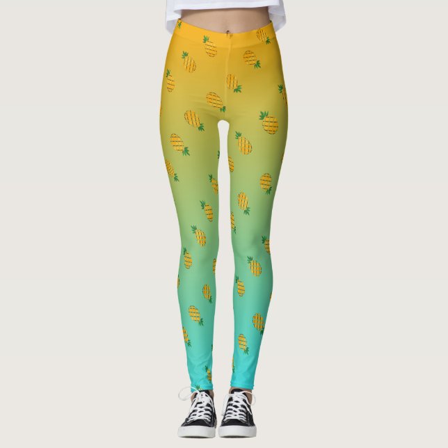 Tropische Ananas-Leggings Leggings (Vorderseite)