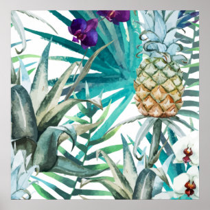 Tropische Ananas moderne Natur niedlich Poster