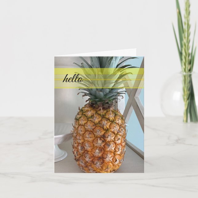 Tropische Ananas-Notecard Karte (Vorderseite)