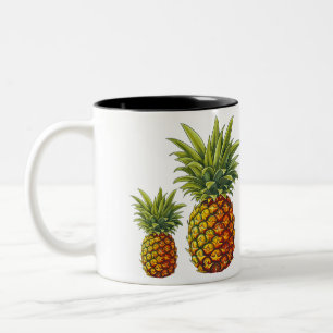 Tropische Ananas-Paradies-Tasse Zweifarbige Tasse