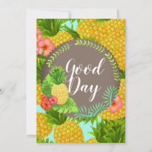 Tropische Ananas. Personalisiert. Einladung