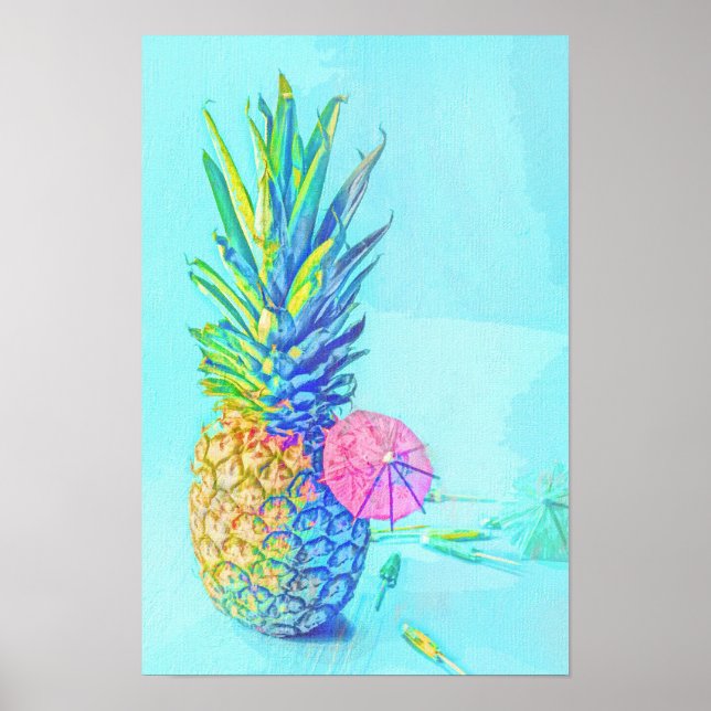 Tropische Ananas Poster (Vorne)
