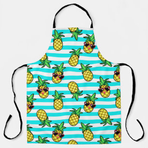 Tropische Ananas: Retro-Sonnenbrillen Muster. Schürze