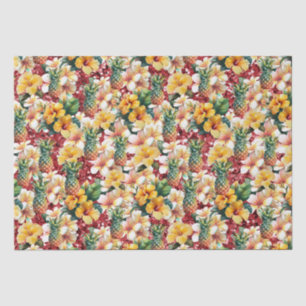 Tropische Ananas Roter Glitzer Seidenpapier