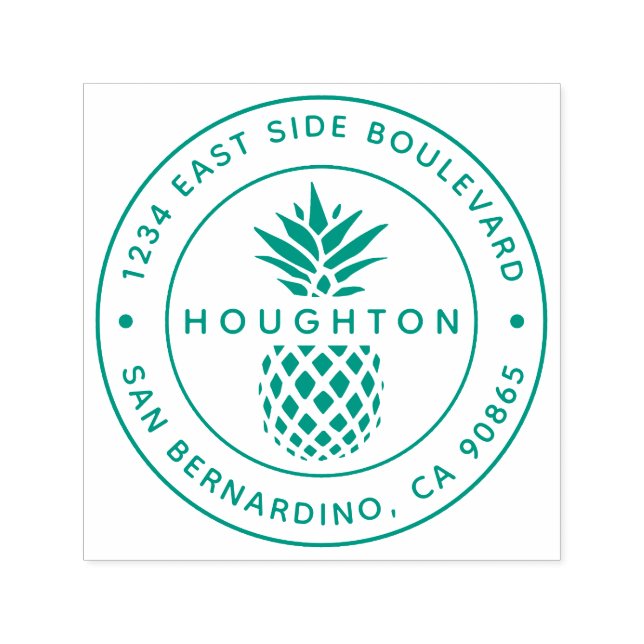 Tropische Ananas-Rücksendeadresse Permastempel (Design)