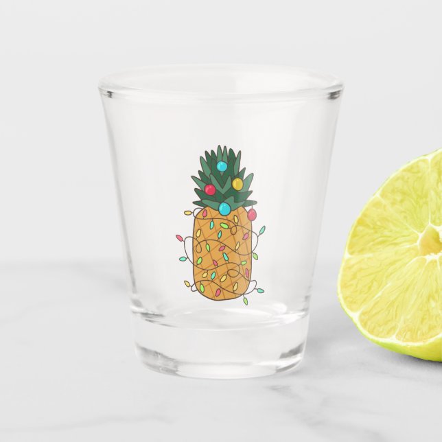 Tropische Ananas Schnapsglas (Vorderseite)