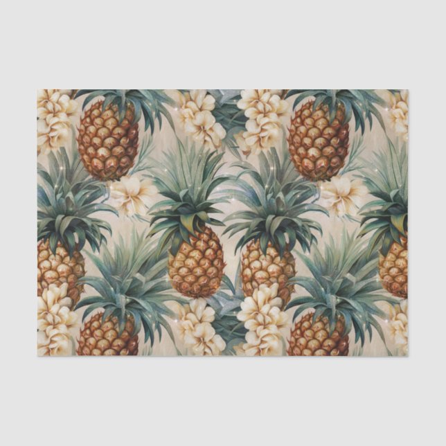 Tropische Ananas Seidenpapier (Vorderseite)