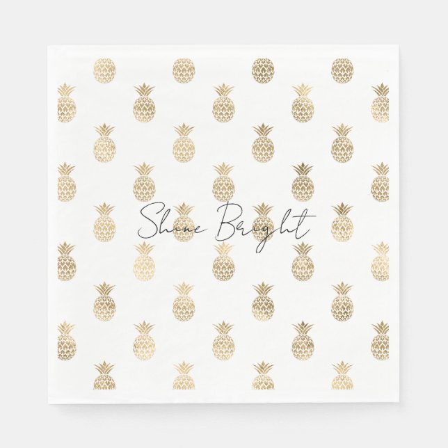 Tropische Ananas Serviette (Vorderseite)