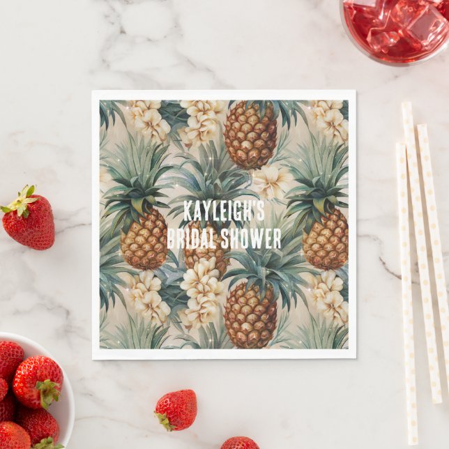 Tropische Ananas Serviette (Beispiel)