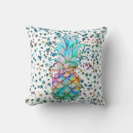Tropische Ananas-Sterne-Farbmischung Kissen
