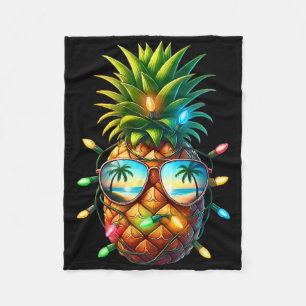 Tropische Ananas-Sungl-Weihnachtslichter Xmas In Fleecedecke