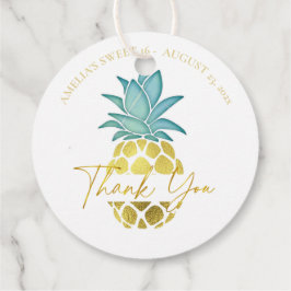 Tropische Ananas Sweet 16 Danke, ID922 Geschenkanhänger