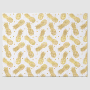 Tropische Ananas und Confetti-Punkte Seidenpapier