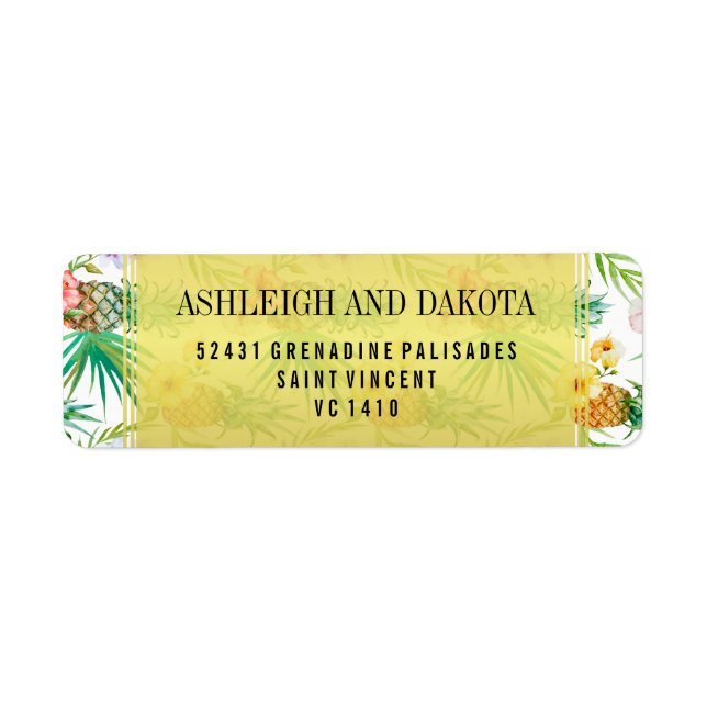 Tropische Ananas- und Hibiskus-Hochzeit in Urlaubs (Vorne)