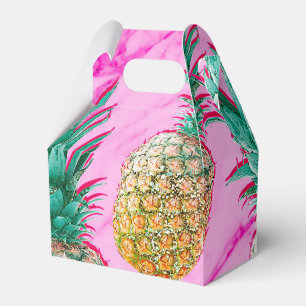 Tropische Ananas und rosa Marmor modern bunt Geschenkschachtel
