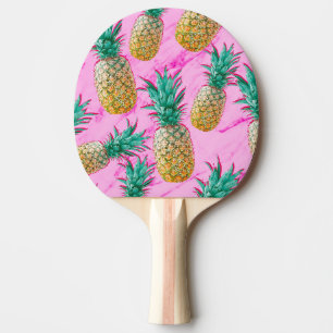 Tropische Ananas und rosa Marmor Moderne Farben Tischtennis Schläger