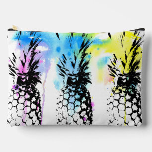Tropische Ananas Wasserfarbspritzer Zubehörtasche