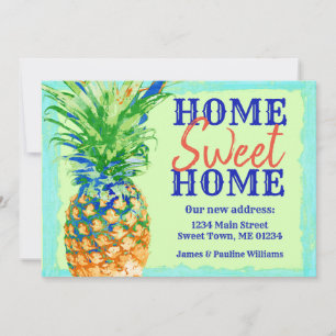Tropische Ananas Zuhause Sweet Zuhause Moving Ankündigung