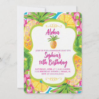 Tropische Ananas zum Geburtstag Einladung