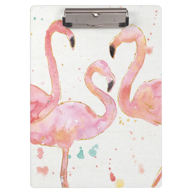 Tropische | Ansammlung der Flamingos Klemmbrett (Vorderseite)