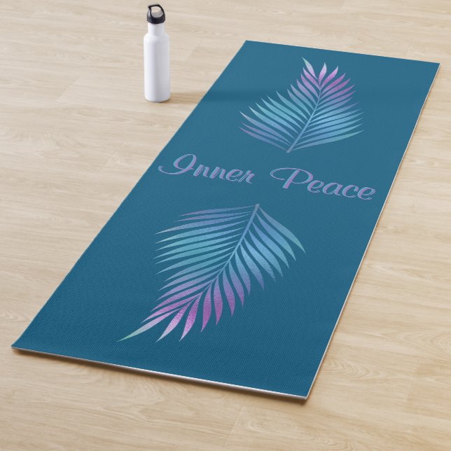 Tropische Aquamarine Felsfronten Yogamatte (Beispiel)