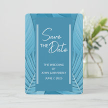 Tropische Aquamarine Hochzeit Speichern Sie die Da