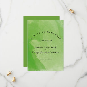 Tropische Aquarell-Grüne Hochzeit Monstera Blätter Save The Date